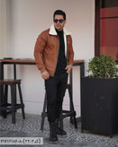 کاپشن مردانه مکوئین مدل بوفالو جنس چرم