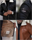 کاپشن مردانه مکوئین مدل بوفالو جنس چرم