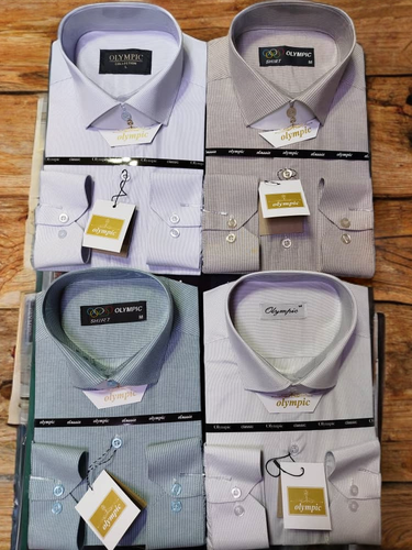 پیراهن مردانه دیپلمات راه راه استین بلند نخ یزد بافت