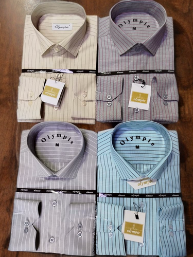 پیراهن مردانه المپیک دیپلمات راه راه نخ جواهربافت