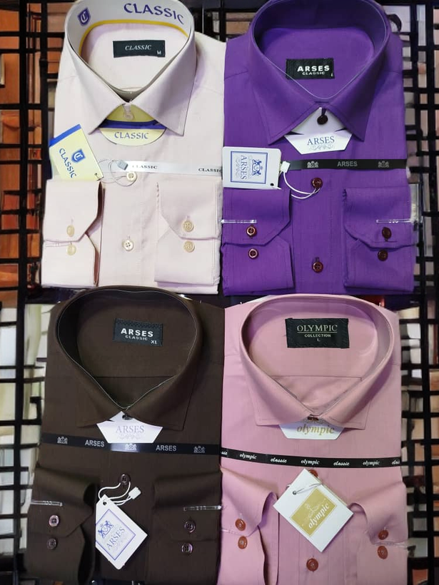 پیراهن مردانه کلاسیک المپیک جنس تترون بروجر