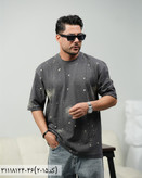 تی شرت مردانه مکویین مدل باکسی آستین کوتاه پنبه