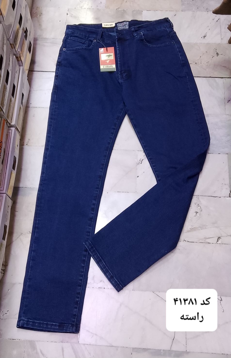 شلوار لی مردانه راسته رنگلر کد 41381