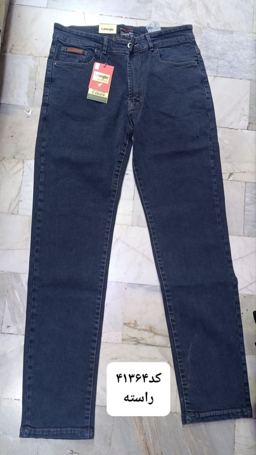 شلوار لی مردانه رنگلر ساده راسته کلاسیک کد41364